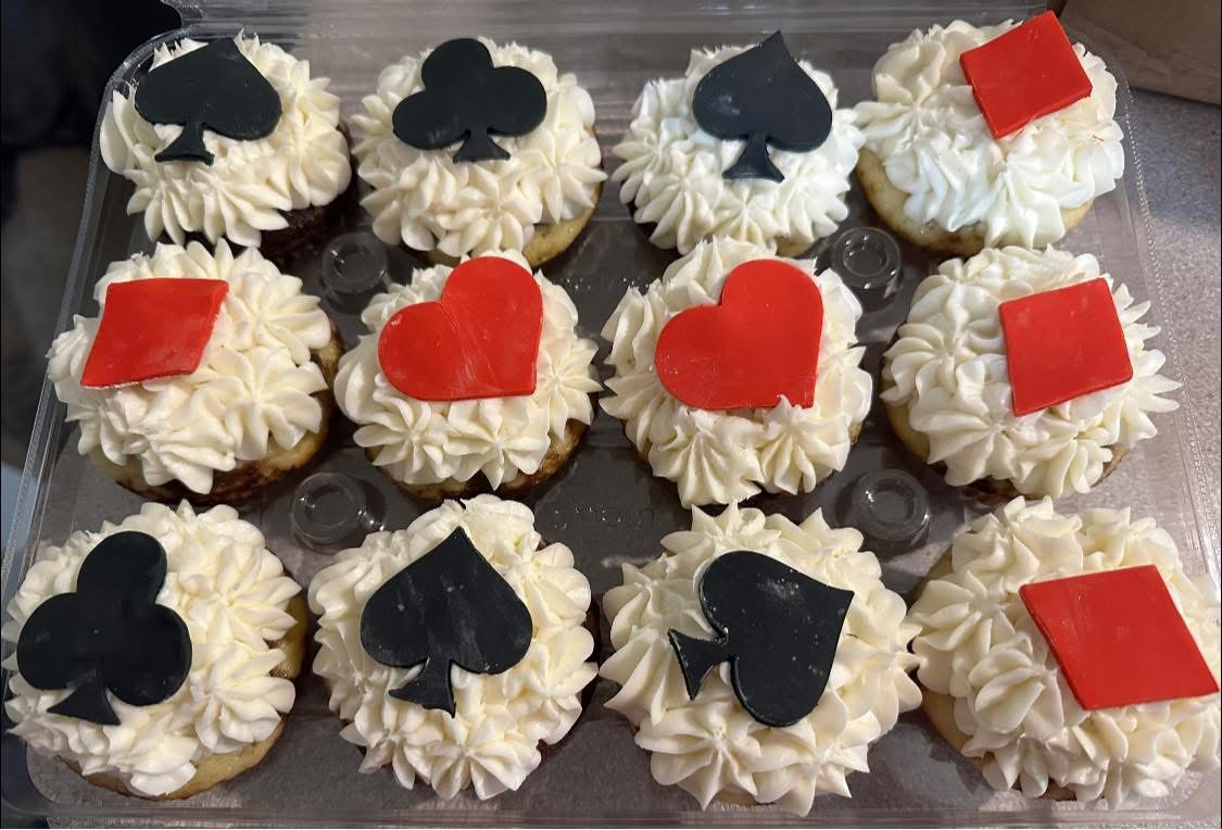 Playing card cupcake