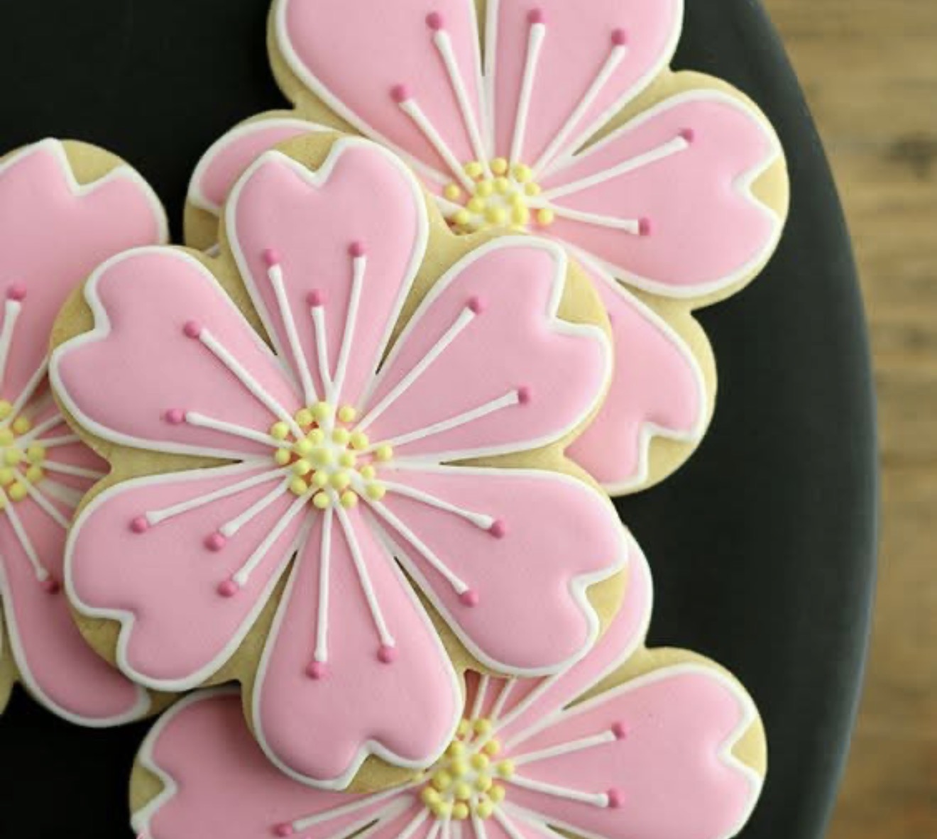 Pink cherry blossom  cookie